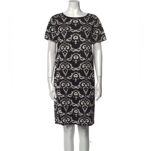 St. John Jacquard Printed Knee-Length Dress NWT Size 10